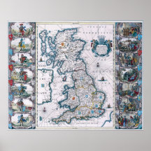 Antique 17th Century Map Posters