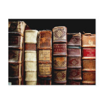 Antique 18th Century Design Leather Binding books Postcards