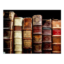 Antique 18th Century Design Leather Binding books Postcards