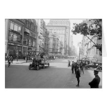 Antique Airplane on Parade, early 1900s Greeting Card