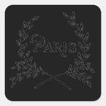 Antique Art Nouveau Paris Wreath Logo Stickers