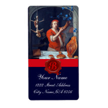 ANTIQUE  BAKER BAKERY BREAD SHOP WAX SEAL MONOGRAM CUSTOM SHIPPING LABELS