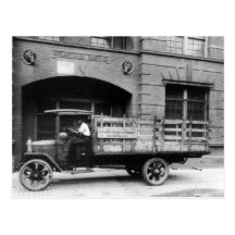 Antique Beer Truck, 1920s Postcard