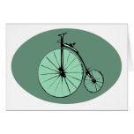 Antique bike design Blank greeting card for any oc
