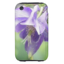 Antique Blue Aquilegia Blossom Iphone 3 Tough Cases
