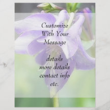 Antique Blue Aquilegia Blossom Full Color Flyer