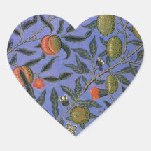 Antique Botanical Design Heart Sticker