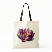 Antique Botanicals Pink Water Lily Lotus Bags