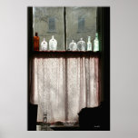Antique Bottles in Window, Carson City, Nevada posters