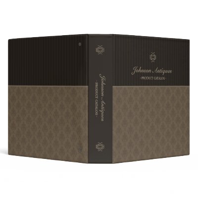 Antique Brown Damask binder by BluePlanet