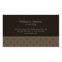 Antique Brown Damask business card