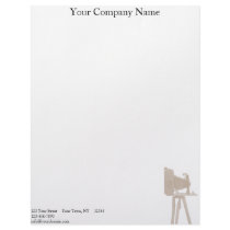 Antique Camera on Sepia Toned Background Letterhead