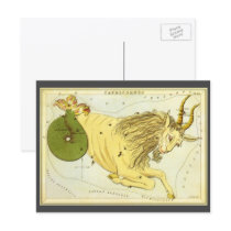 Antique Capricorn, the Goat, Signs of the Zodiac Postcard