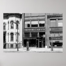 Antique Car Dealership, early 1900s Poster