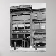 Antique Car Dealership, early 1900s Print