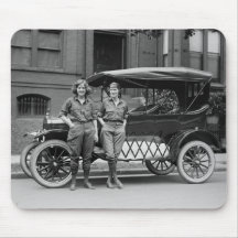 Antique Car Girls, 1920s Mouse Pad
