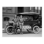 Antique Car Girls, 1920s Post Card