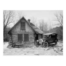 Antique Car in Rock Creek Park, 1920s Postcard