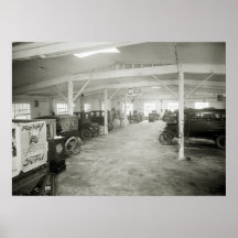 Antique Car Repair Shop, 1910s Poster