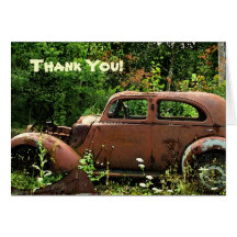 Antique Car Thank You Card