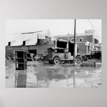 Antique Car War Damage Poster