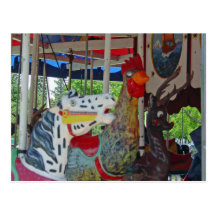 Antique Carousel Animals Post Cards