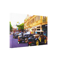 Antique Cars on Display at Country Club Plaza KC Stretched Canvas Print