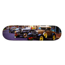 Antique Cars on Display at Country Club Plaza KC Skateboard