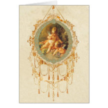Antique Cherub Ornate Art Design Cards