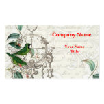 Antique Clock and Birds Business Card