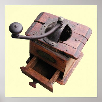 Antique Coffee Mill Canvas Print by duhlar