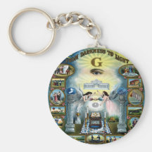 Antique Craft Freemasonry Masonic Hazen Key Chains