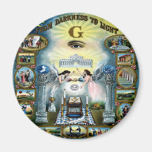 Antique Craft Freemasonry Masonic Hazen Fridge Magnets