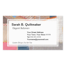 Antique Crazy Quilt for Quilter, Antique Dealer Business Card Templates