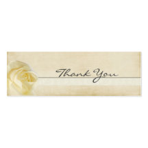 Antique Cream Rose Thank You Note Business Card Template
