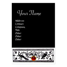 ANTIQUE DECOR, RUBY  MONOGRAM BUSINESS CARD TEMPLATES