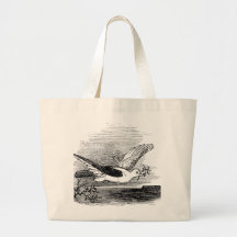 Antique Dove with Olive Branch Canvas Bag
