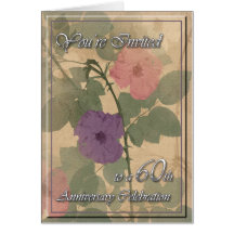 Antique Dusty Rose 60th Anniversary Cards