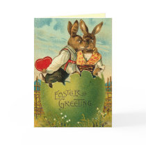 Antique Easter Bunny Card