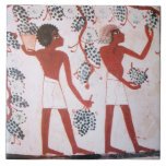 ANTIQUE EGYPTIAN VINEYARD WINE GRAPE HARVEST CERAMIC TILE