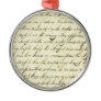 Antique Ephemera Cursive Calligraphy Script Poetry Christmas Tree Ornaments