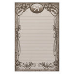 antique fancy lined stationery design