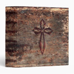 Antique Faux Leather Cross Binders