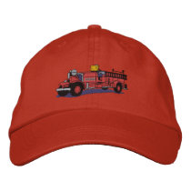 Antique Fire Truck Embroidered Hat