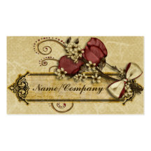 Antique Flowers Business Card Templates