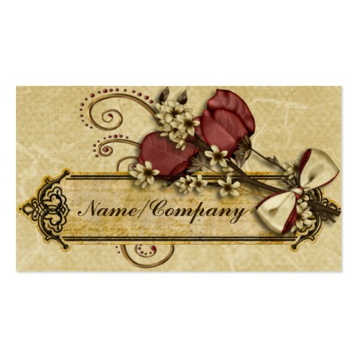 Antique Flowers Business Card Templates