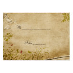 Antique Flowers Table Place Card Business Card Templates