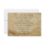 Antique Flowers Wedding Invitation