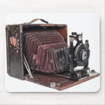 ANTIQUE FOLDING PHOTO CAMERA MOUSE PAD