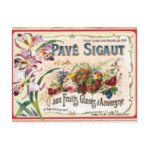 Antique French Label PostCard